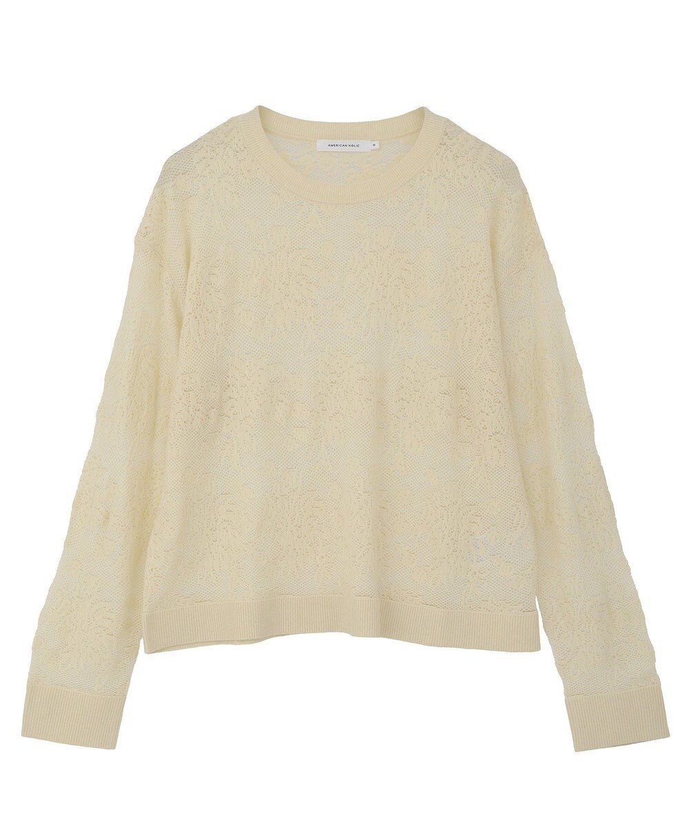 AMERICAN HOLIC レース編みニットプルオーバー 