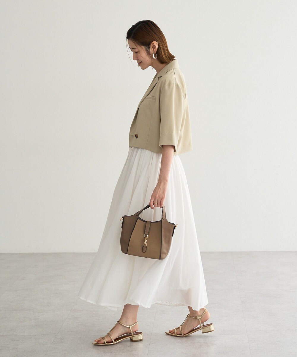 YECCA VECCA ハーフスリーブクロップドジャケット 