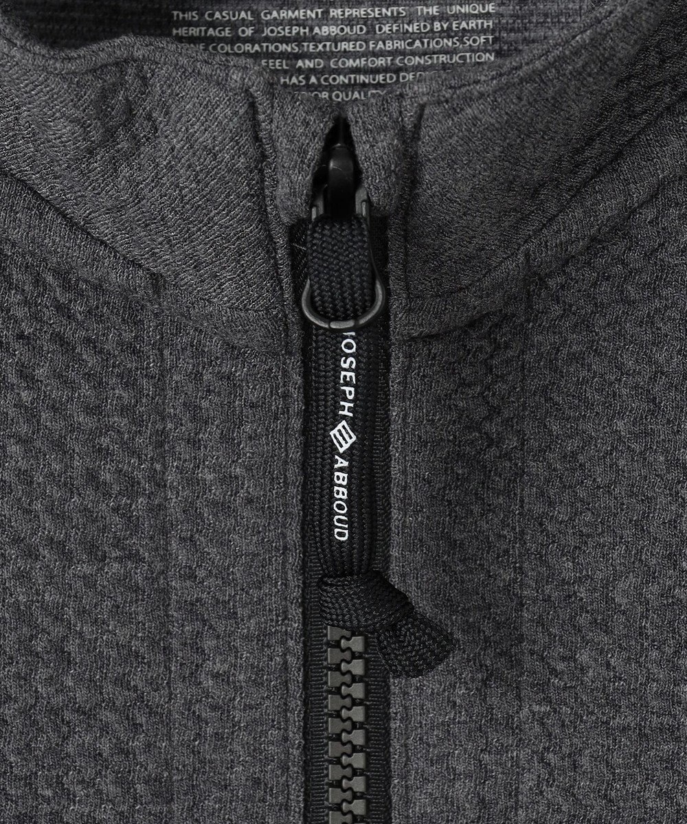 JOSEPH ABBOUD MOUNTAIN 【ソフト/吸水速乾/ライナードッキング対応】メランジバック メッシュ ジップ カットソー 