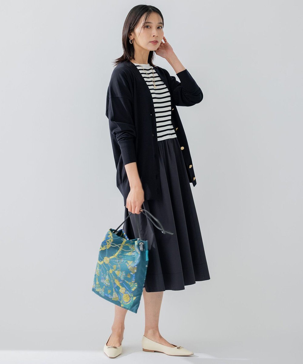 23区 S 【洗える】テンセルストレッチ Vネック カーディガン 