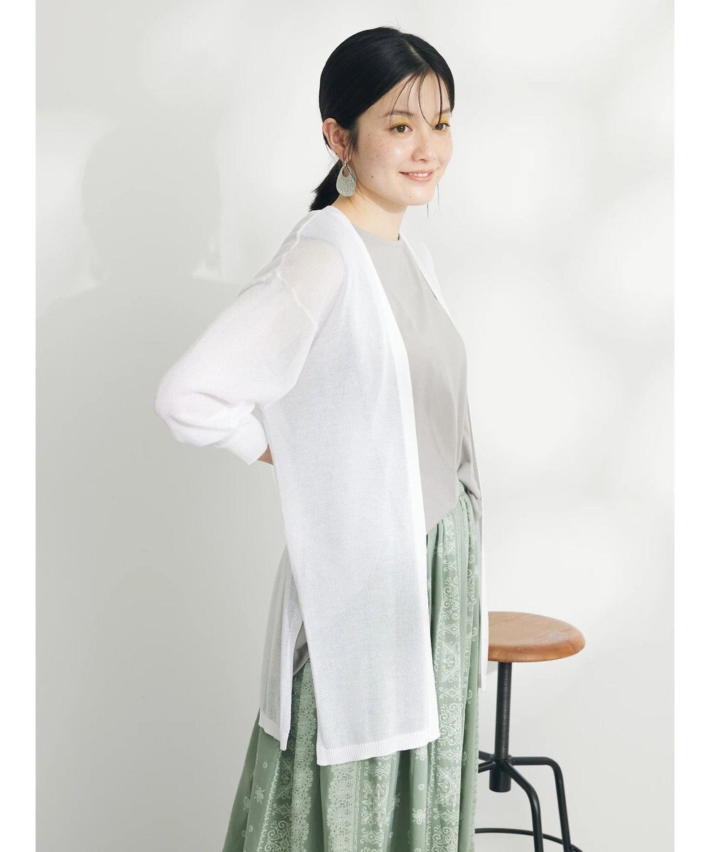 CRAFT STANDARD BOUTIQUE シアーニットトッパーカーディガン 