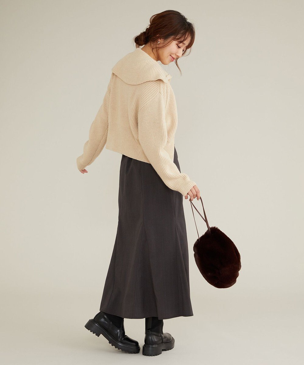 Feroux 【古畑星夏さん着用・洗える】サイドリブマーメイド スカート 