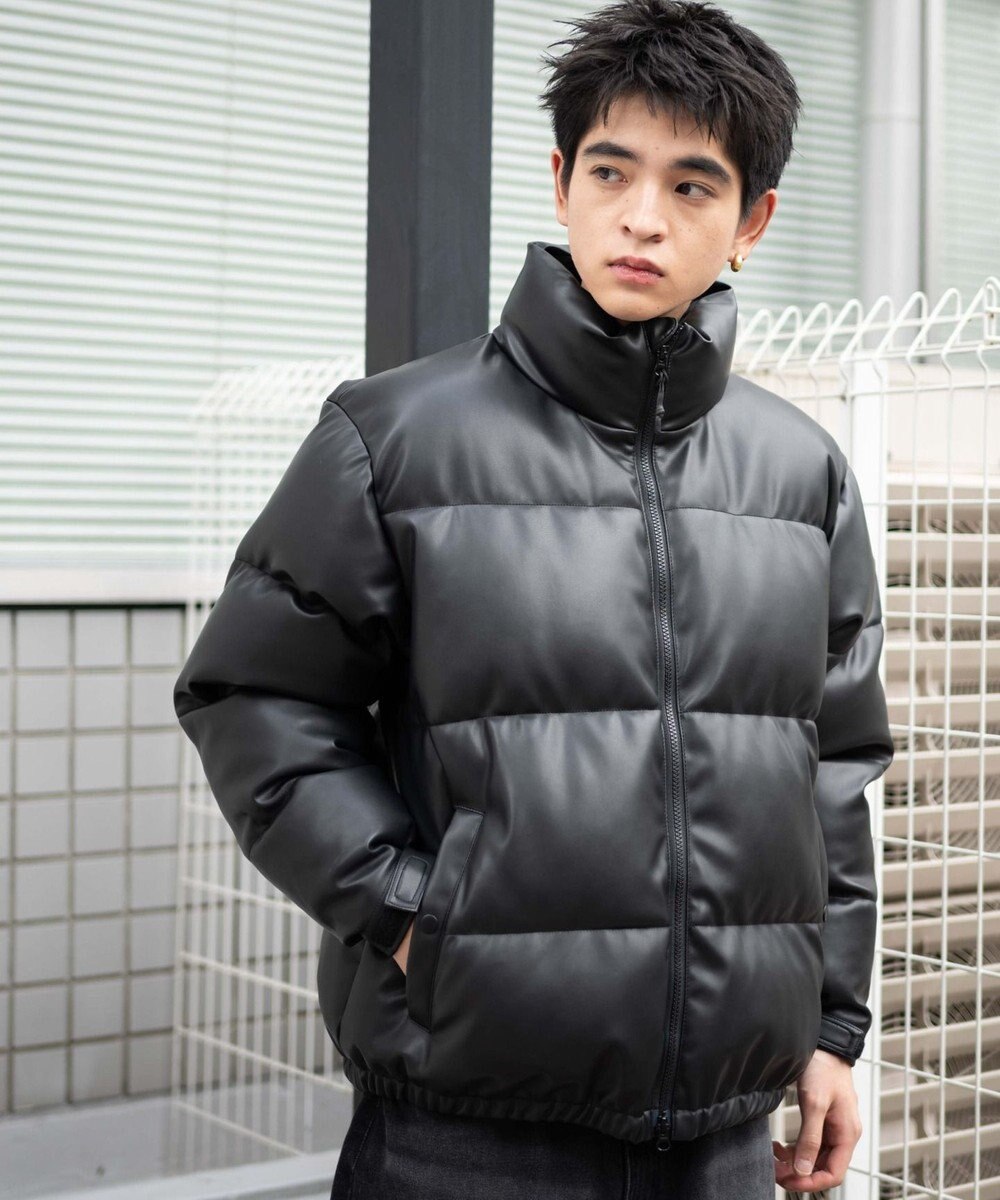 WEGO 【ユニセックス着用ITEM/SMLサイズ展開】PUパデッドブルゾン 