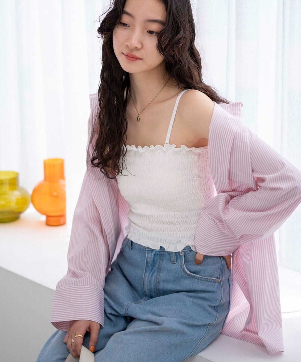 WEGO ２WAYシャーリングキャミ 