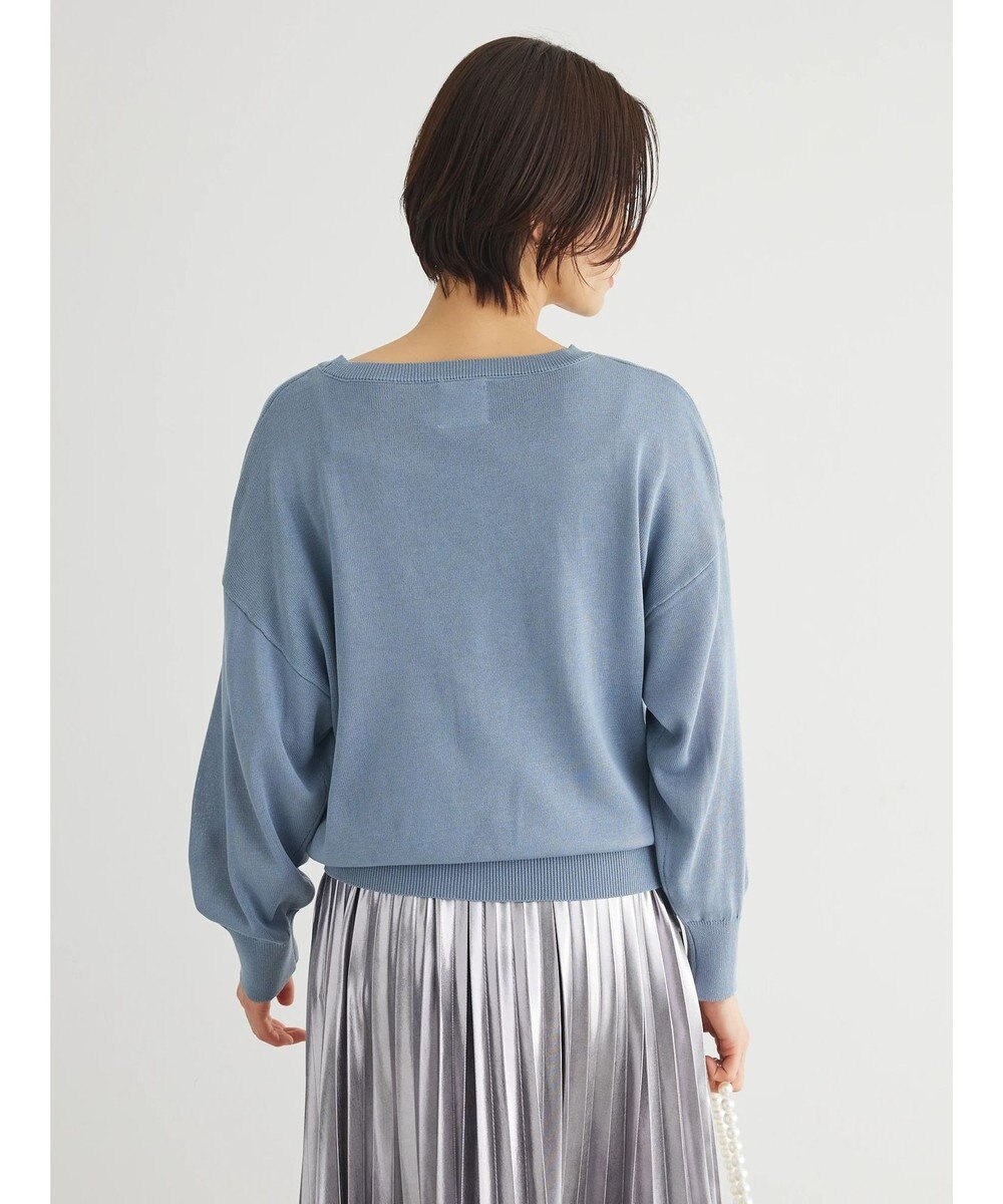 Green Parks さがら刺繍入りニットプルオーバー 