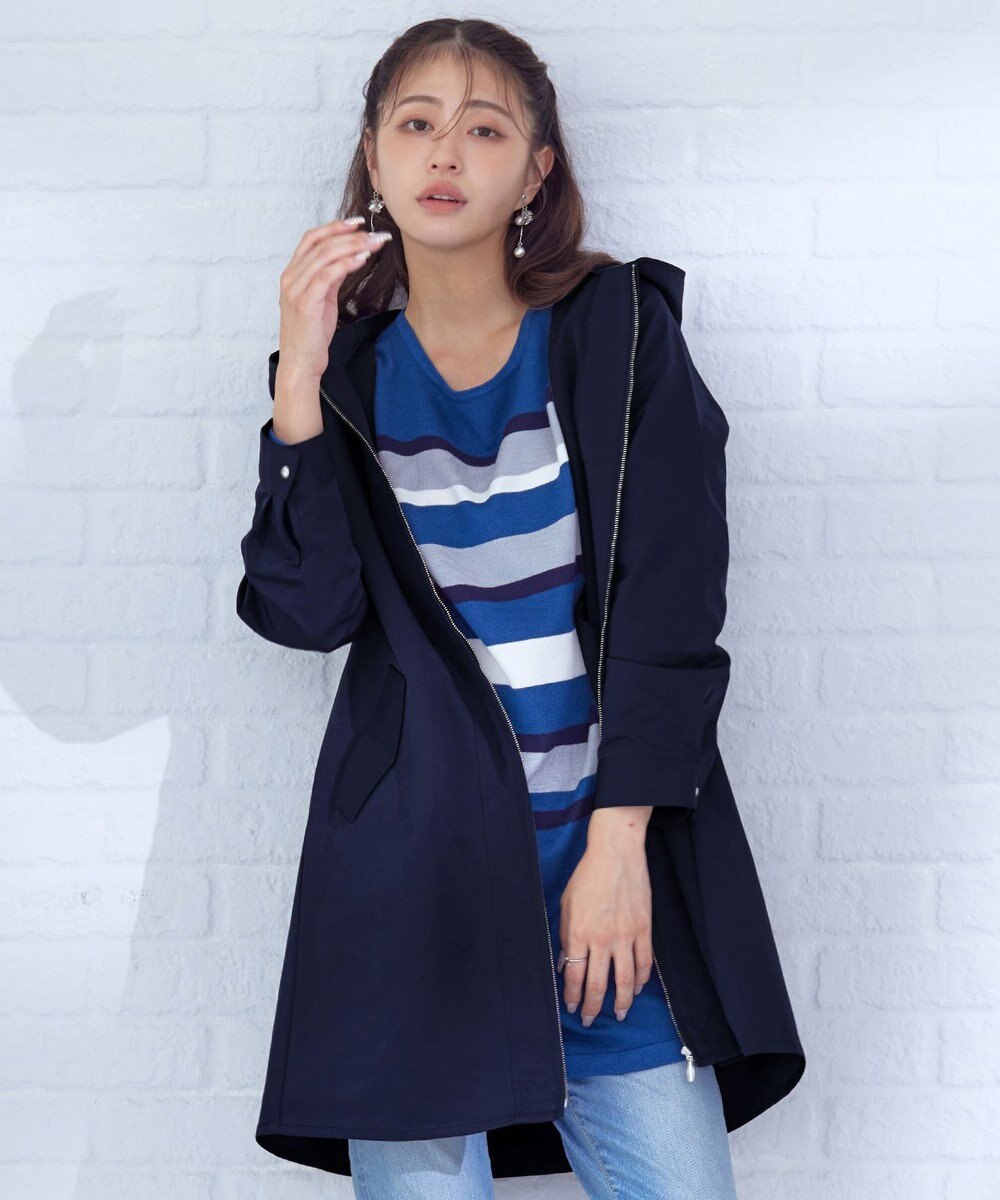 Tiaclasse L 【洗える】ミドル丈マウンテンコート 