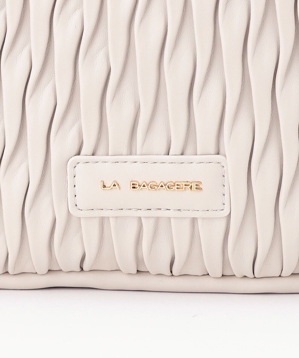 LA BAGAGERIE ランダムプリーツショルダーバッグ 
