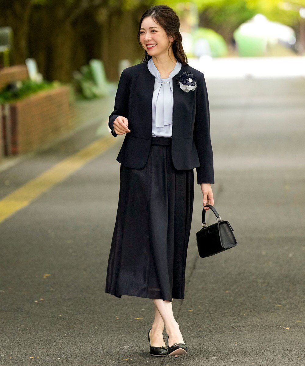 ANY SIS セレモニーダブルクロス クルーカラー ジャケット 