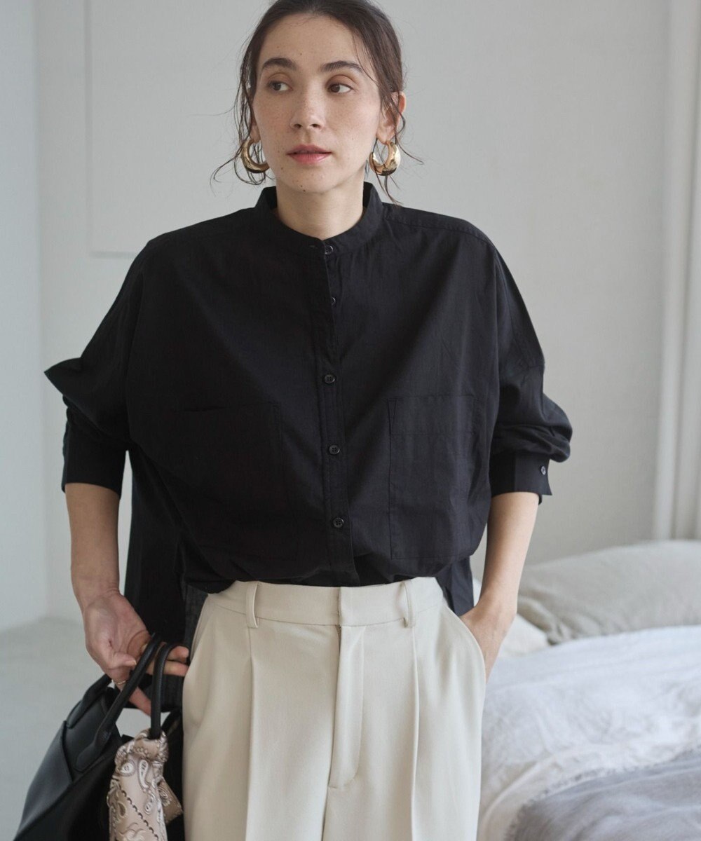 WEGO 着丈が選べる オーバーサイズ バンドカラー シャツ / ストライプ / 無地 