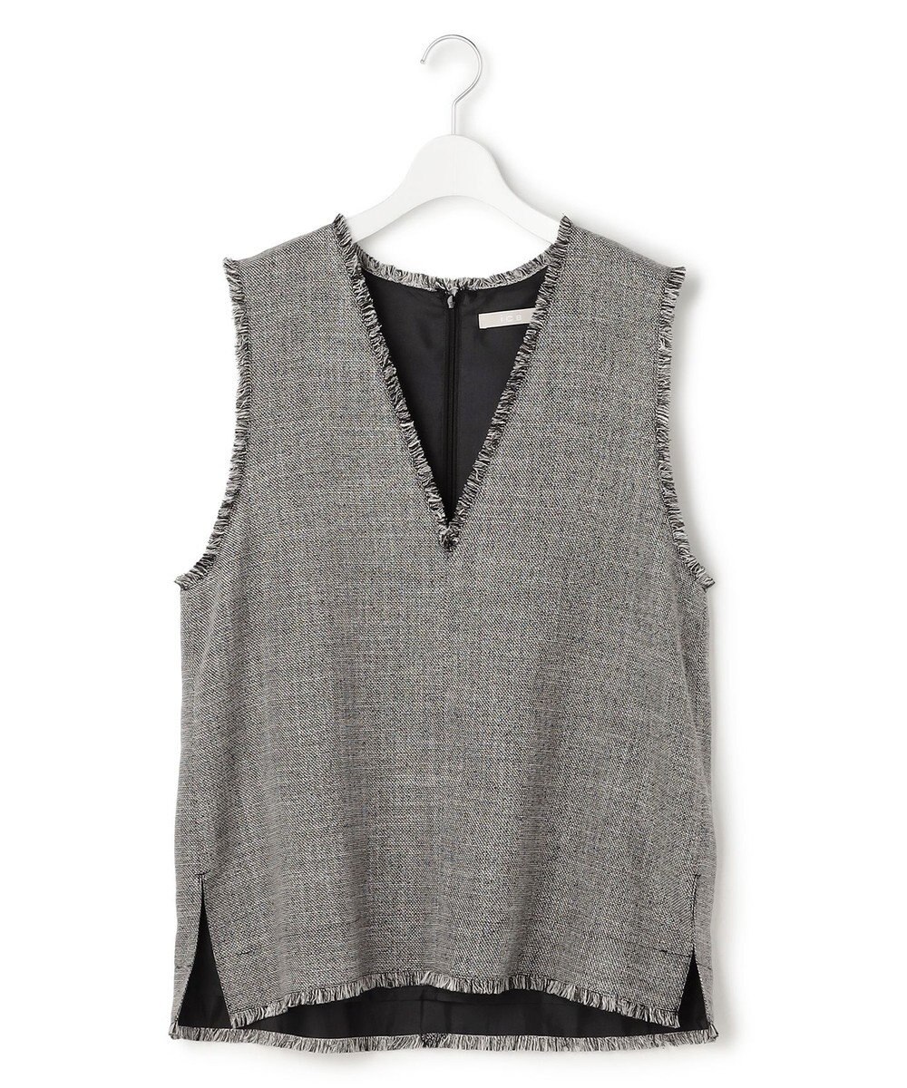 ICB ライトスラブツイード Vネックジレ 