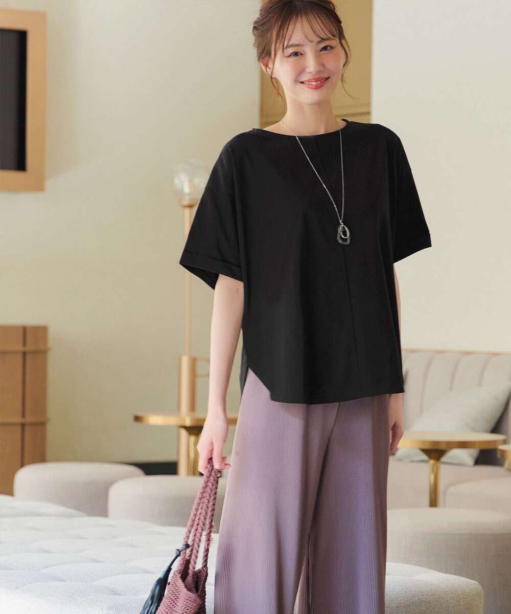 Tiaclasse 【接触冷感・UVカット・吸水速乾・洗える】バックシャンカットソープルオーバー 