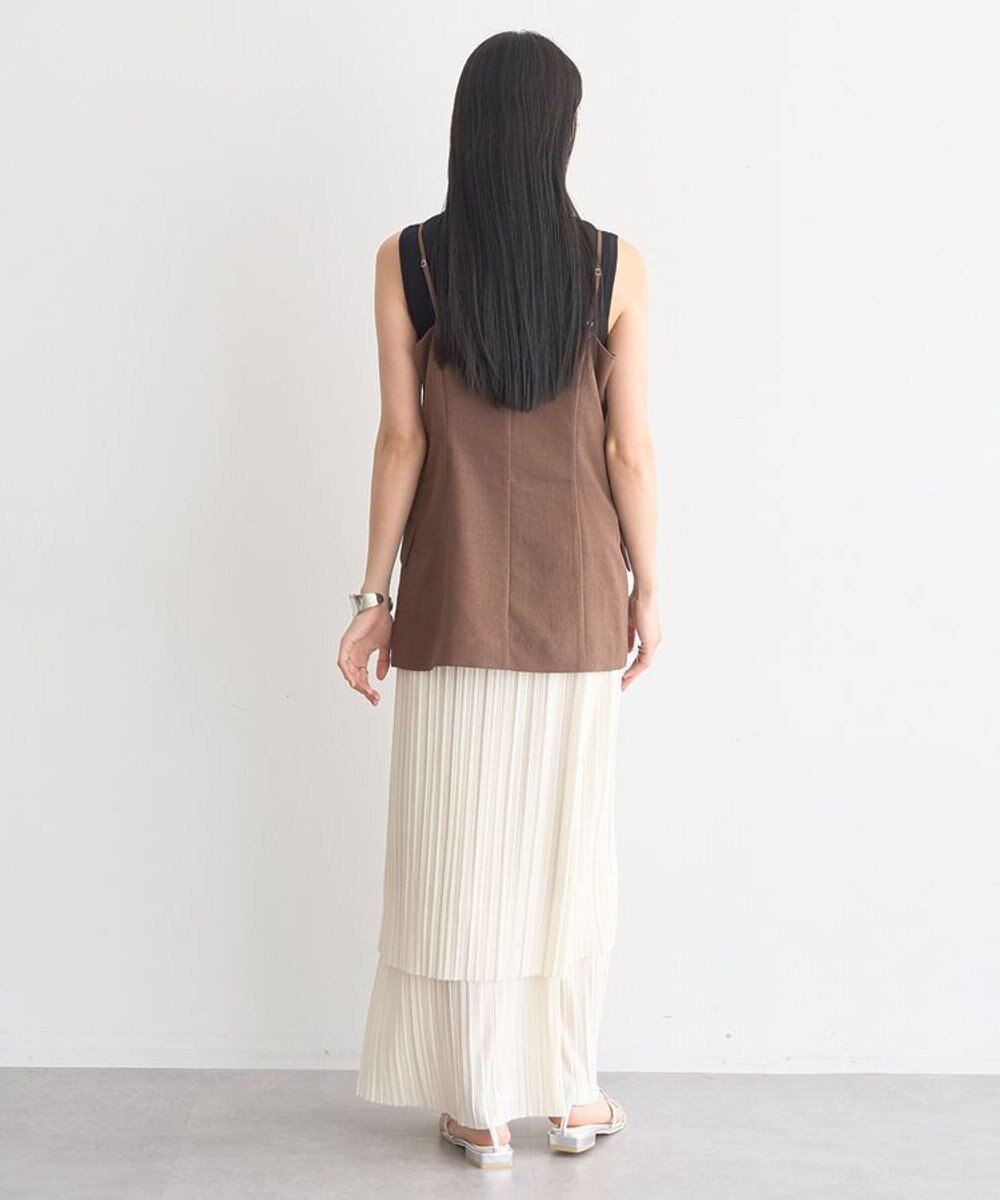 earth music&ecology プリーツレイヤードライクスカート 