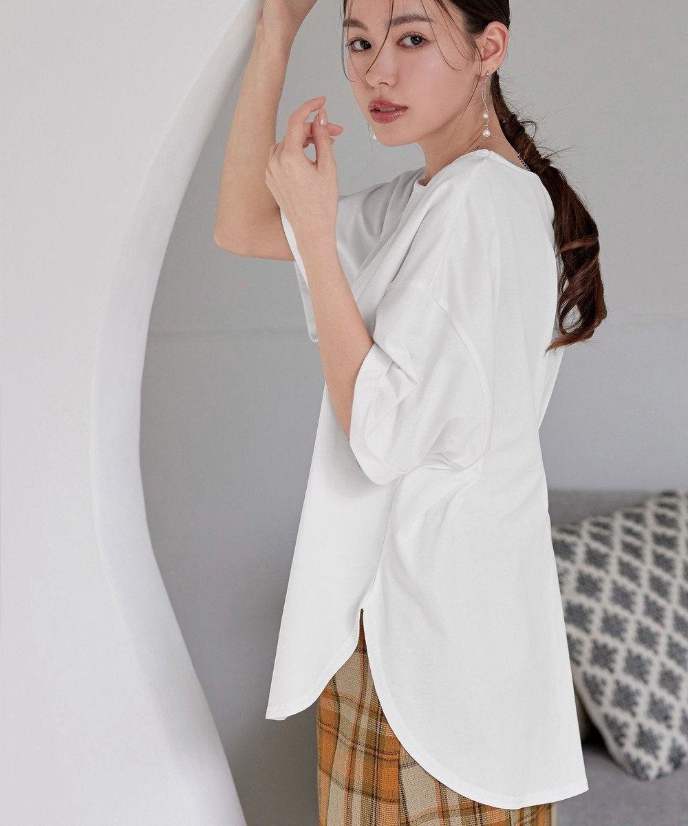 Tiaclasse 【接触冷感・UVカット・吸水速乾・洗える】バックシャンカットソープルオーバー 