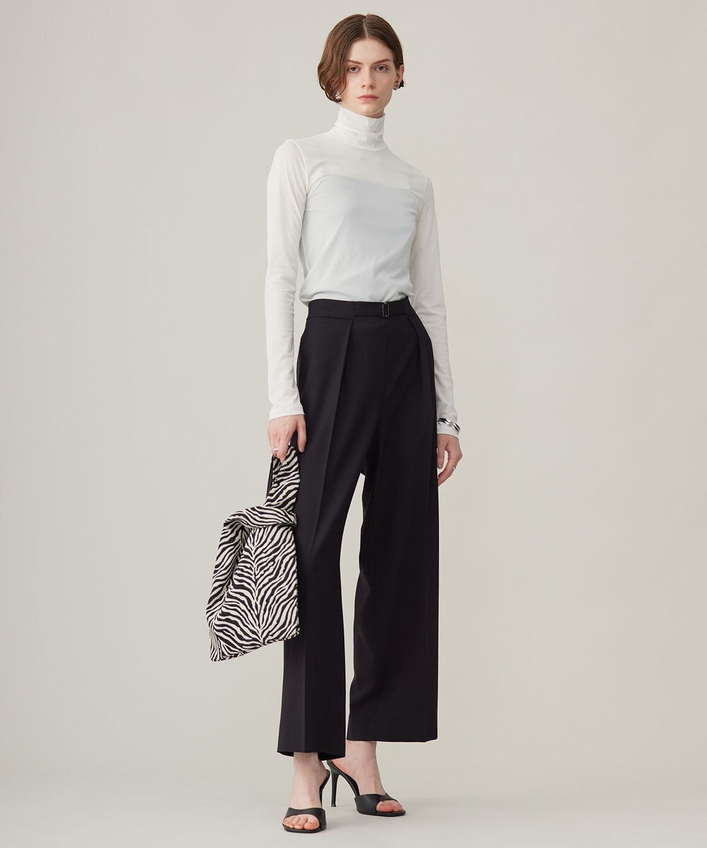 ICB 【洗える】 パウダリーチュール ハイネックトップス 