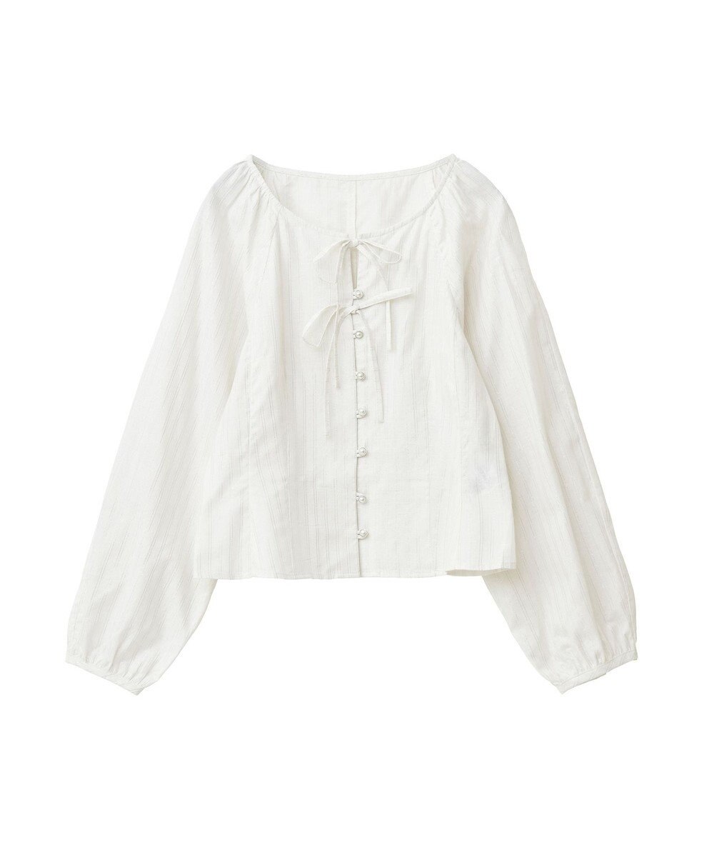 earth music&ecology フロントリボンブラウス 