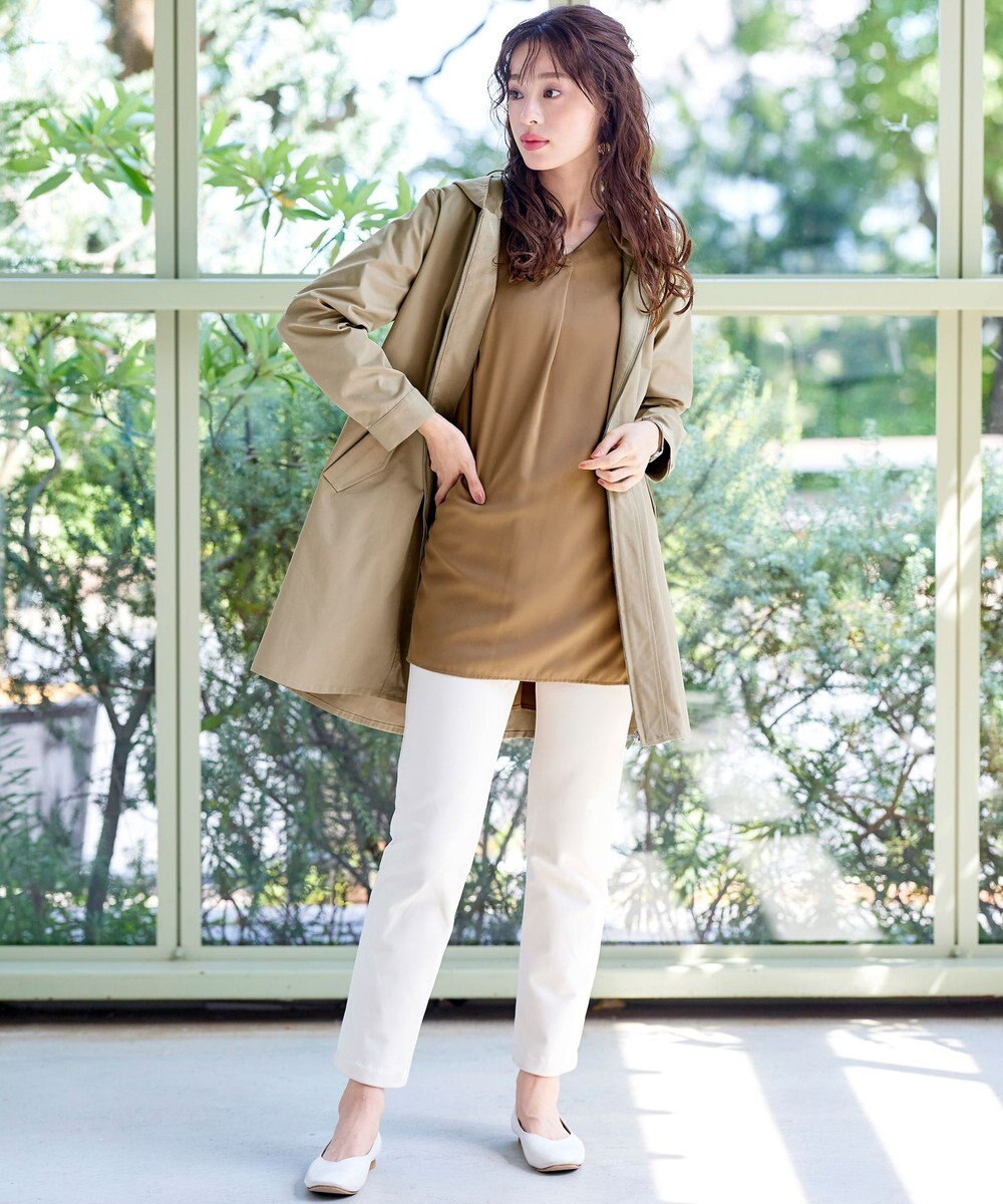 Tiaclasse 【洗える】ミドル丈マウンテンコート 