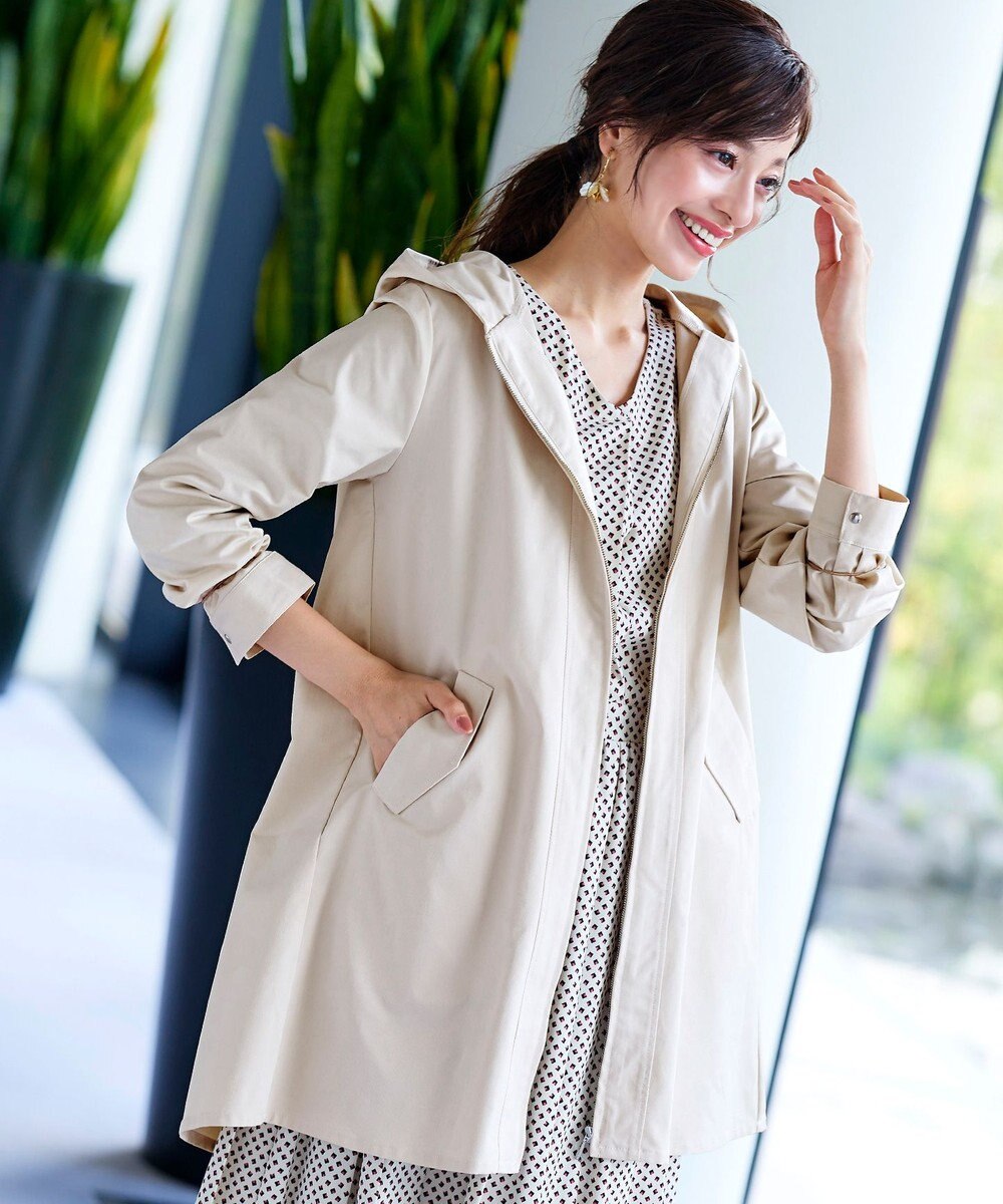 Tiaclasse L 【洗える】ミドル丈マウンテンコート 