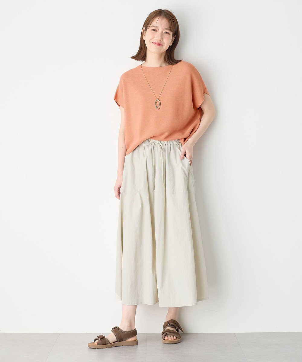 ANY 【ウエストゴム】ナイロンベイカーフレアスカート 