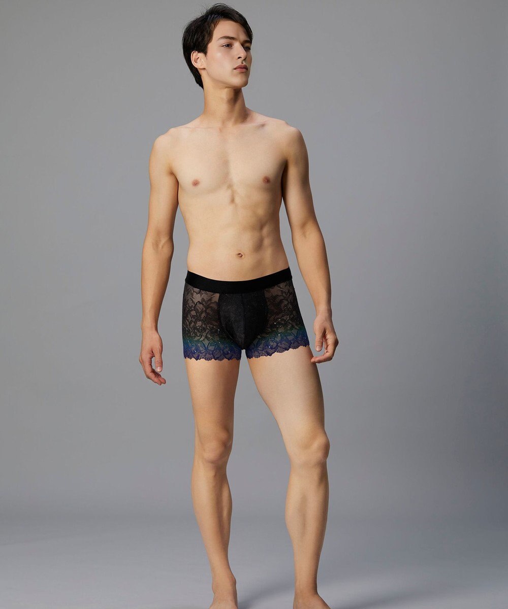 WACOAL MEN WACOAL MEN 【レースボクサー】 ボクサーパンツ フロント快適グラマラス 通気性 スカラ始末(裾部分) 前閉じ レース 下着 メンズ WT3826 /ワコールメン 