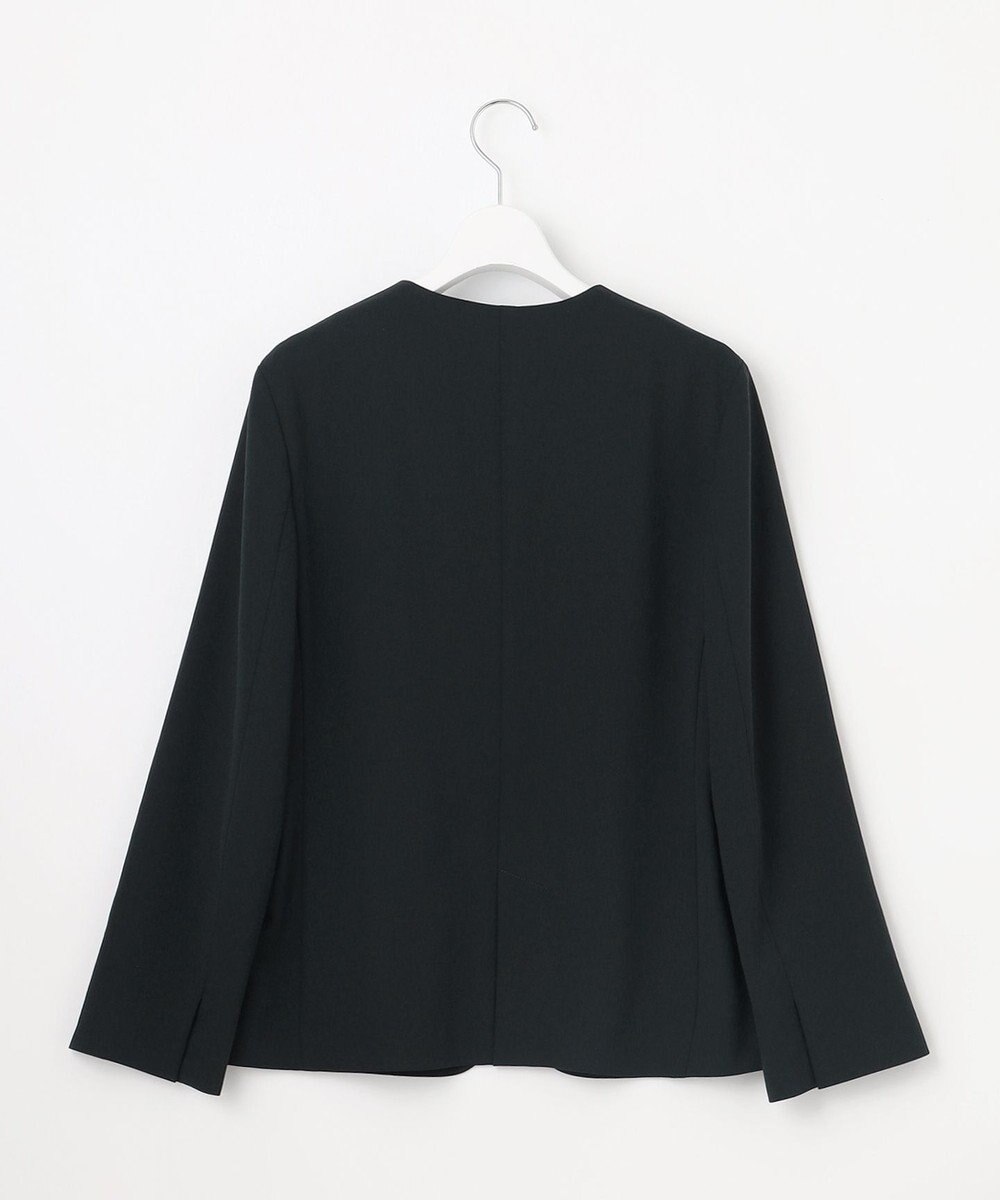 J.PRESS LADIES 【セットアップ対応・人気素材】Light ジョーゼット ノーカラー ジャケット 