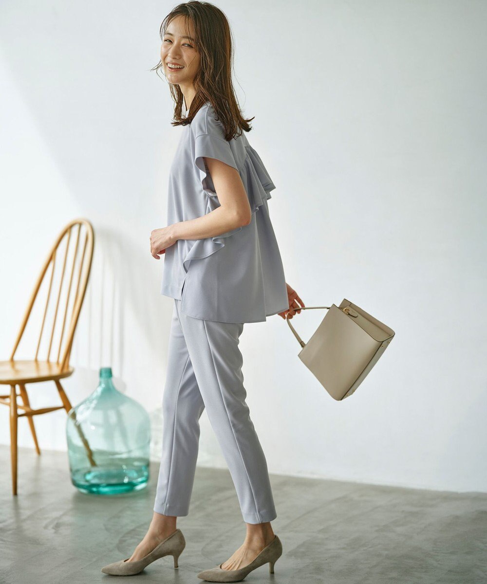 組曲 【接触冷感・吸湿冷感・UVカット】スタイルアップジャージー パンツ 