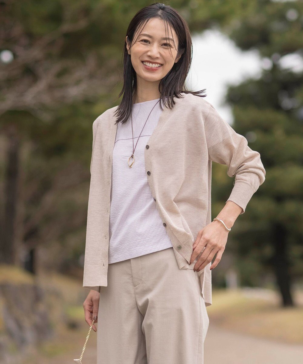 J.PRESS LADIES L 【WEB限定カラーあり・洗える】Vis/Peスパーク シアー カーディガン 