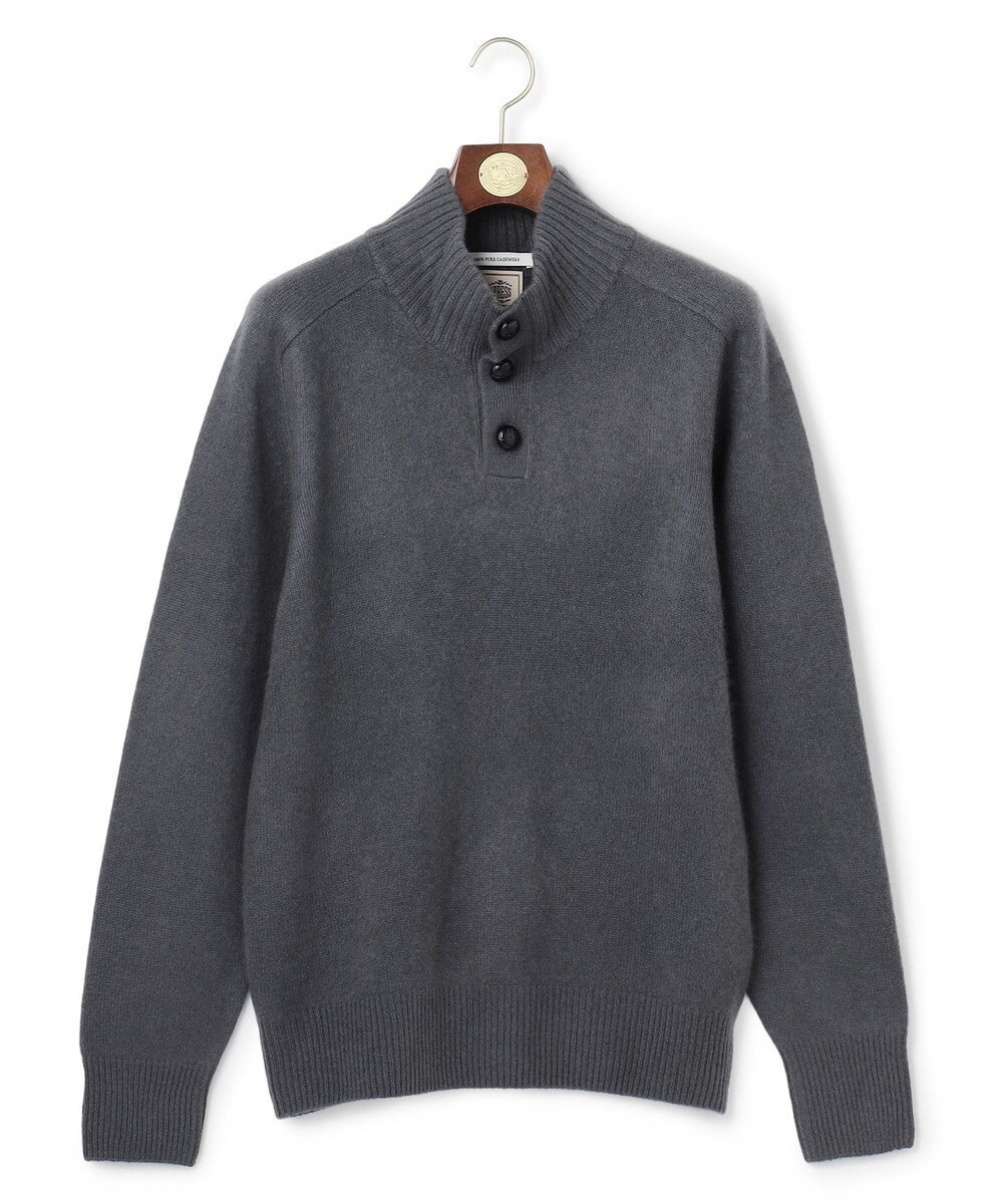 J.PRESS MEN 【カシミア100%使用】カシミヤリブモックネック ニット 