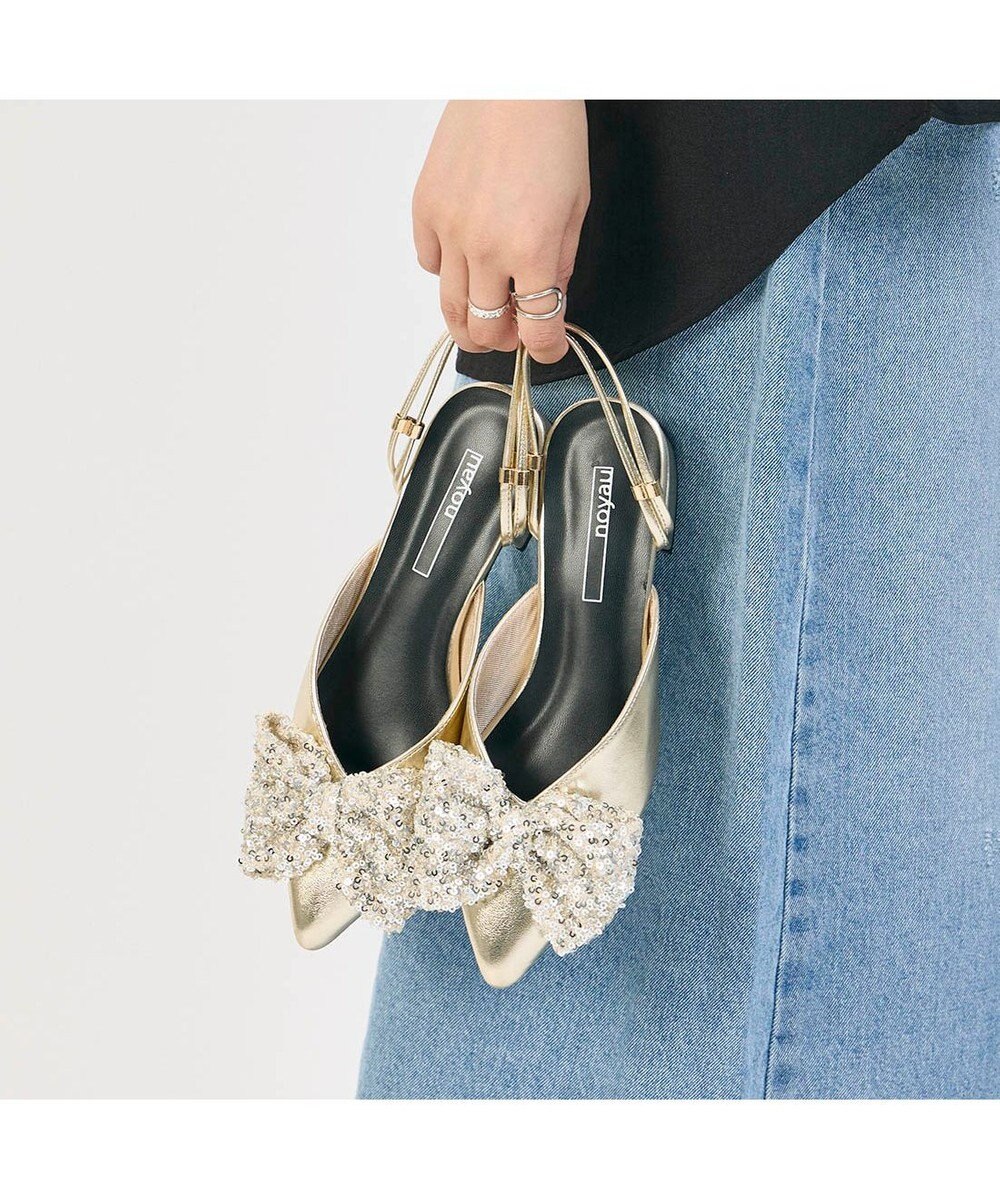 MODE ET JACOMO <noyau>2WAYリボンストラップミュールパンプス 