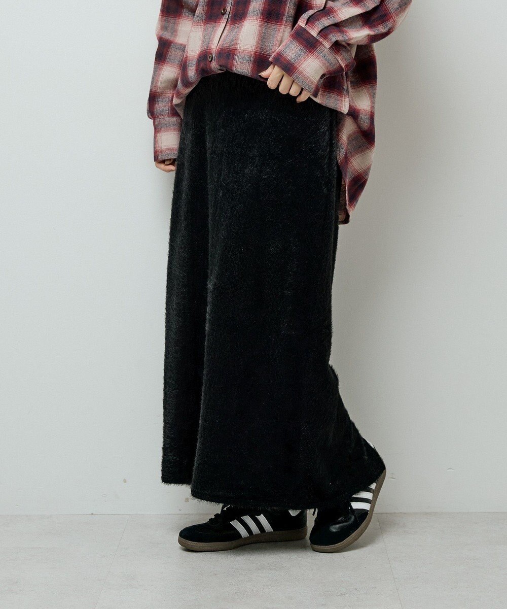 Green Parks 楽ちんシャギーＩラインスカート 