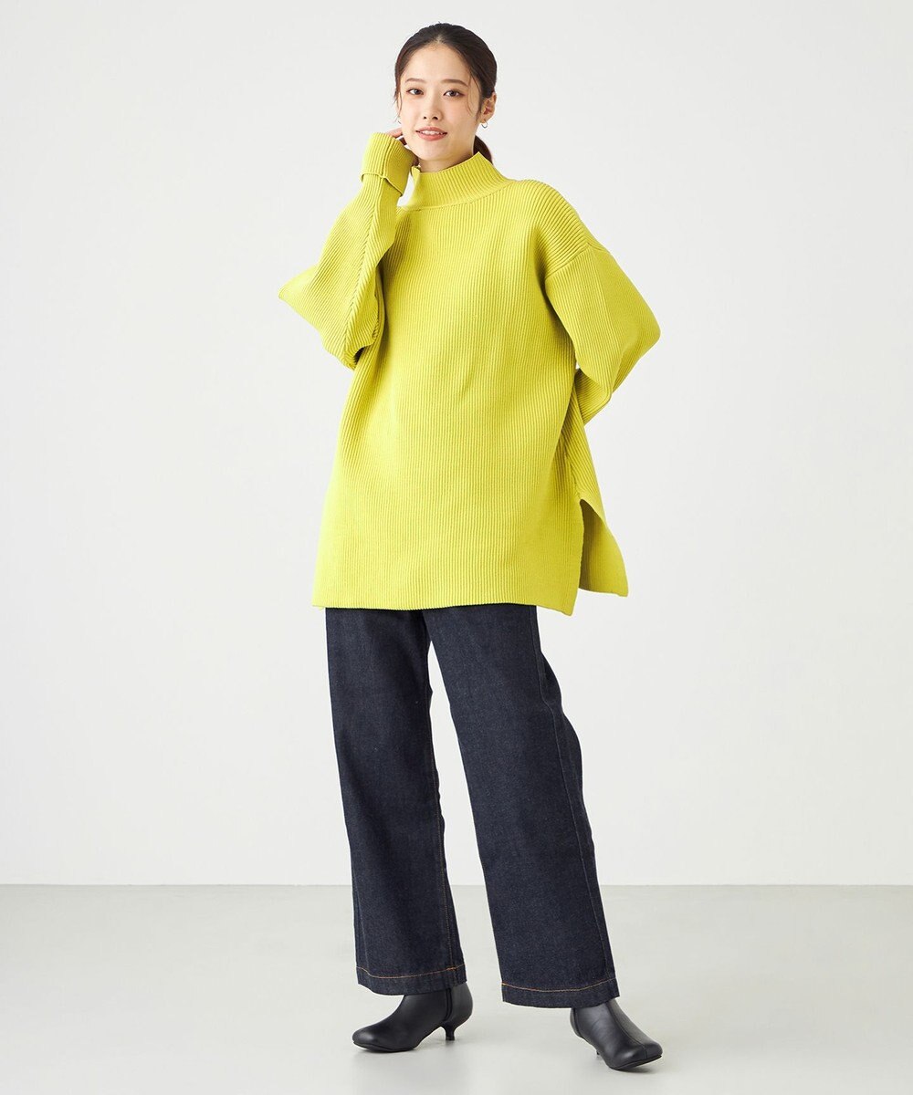 SHARE PARK LADIES エステルニットハイネックプルオーバー 