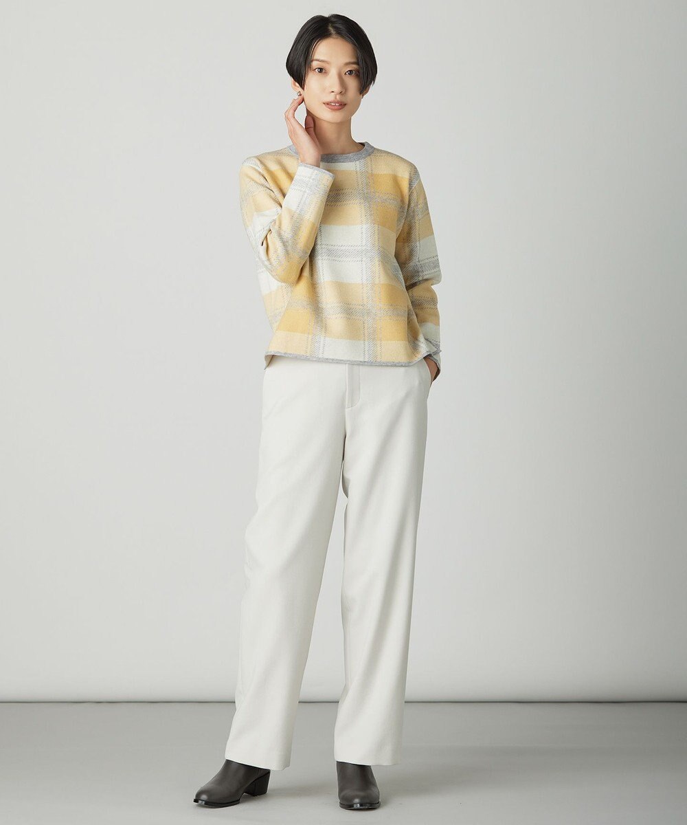 J.PRESS LADIES S 【WEB限定カラーあり】ツムギートflannel ストレート パンツ 