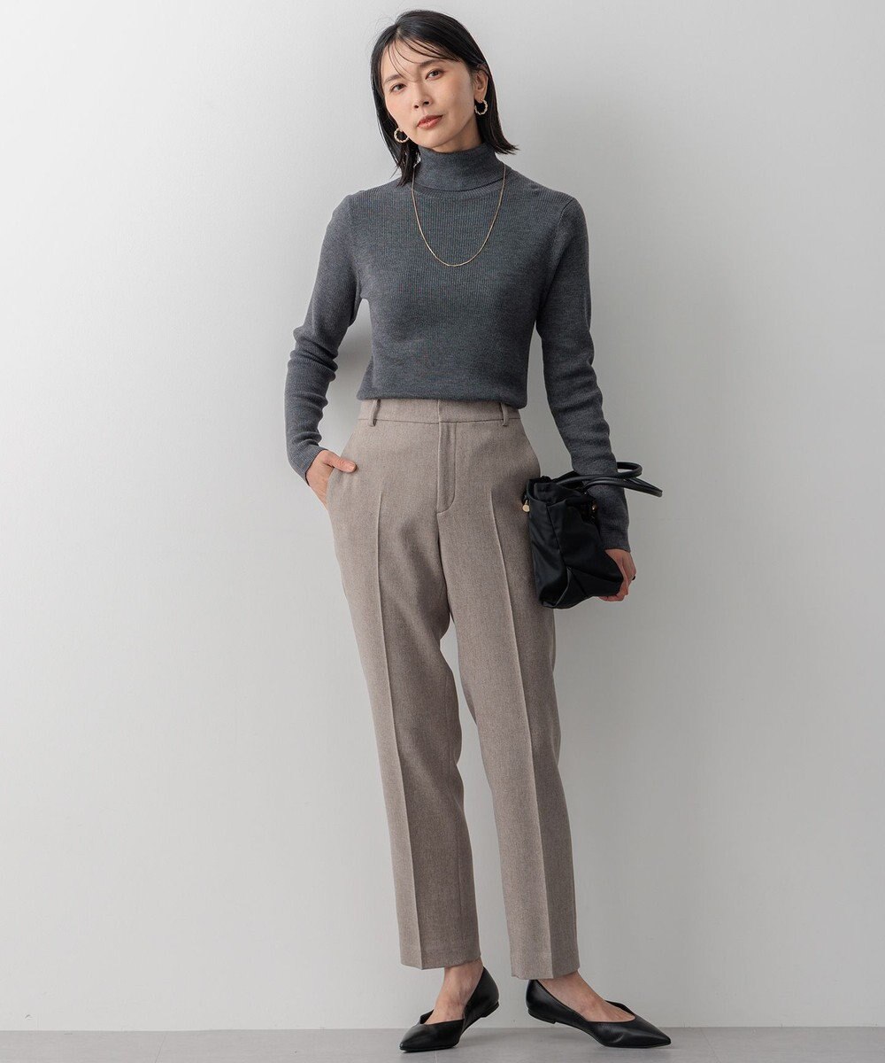 23区 【Oggi1月号/CLASSY.11月号掲載】ウーステッドウール リブタートルネック ニット 