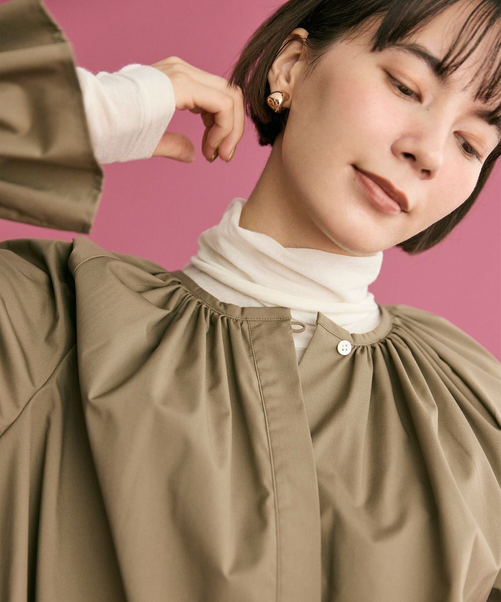 #Newans 【洗濯機可】フルギャザーブラウス 