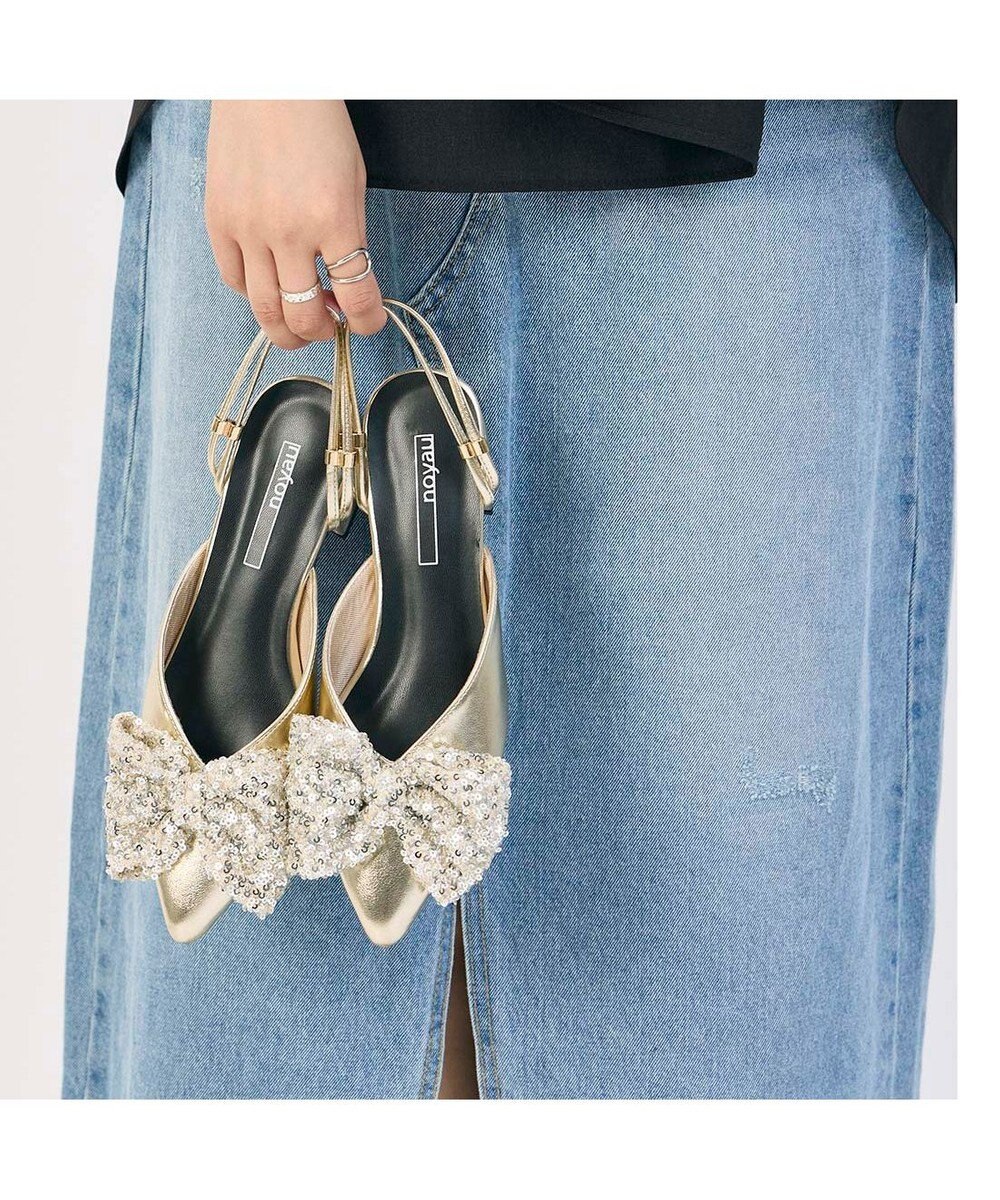 MODE ET JACOMO <noyau>2WAYリボンストラップミュールパンプス 