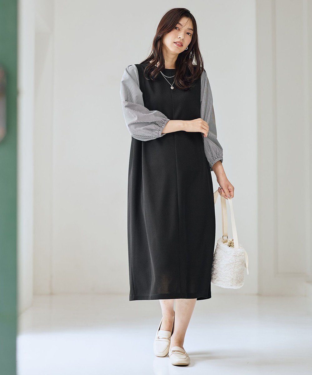 ANY L シャツコンビワンピース 