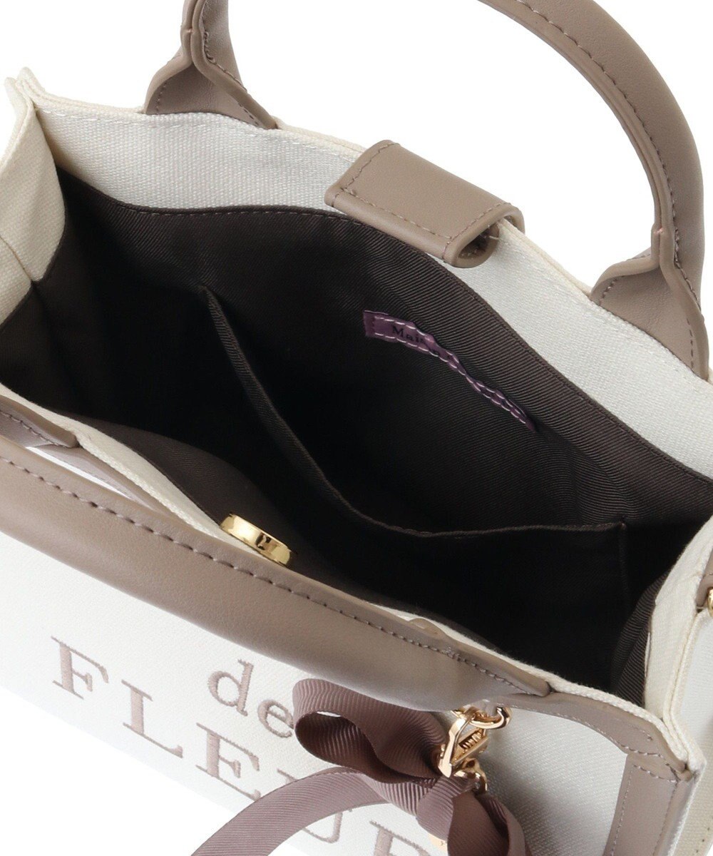 Maison de FLEUR EC限定ロゴ刺繍キャンバス2Wayバッグ 