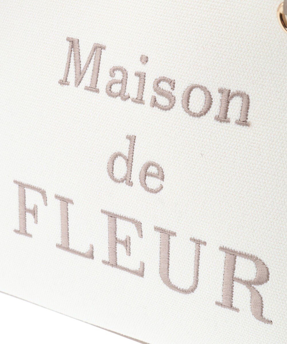 Maison de FLEUR EC限定ロゴ刺繍キャンバス2Wayバッグ 