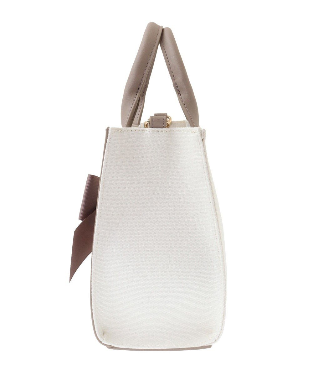 Maison de FLEUR EC限定ロゴ刺繍キャンバス2Wayバッグ 