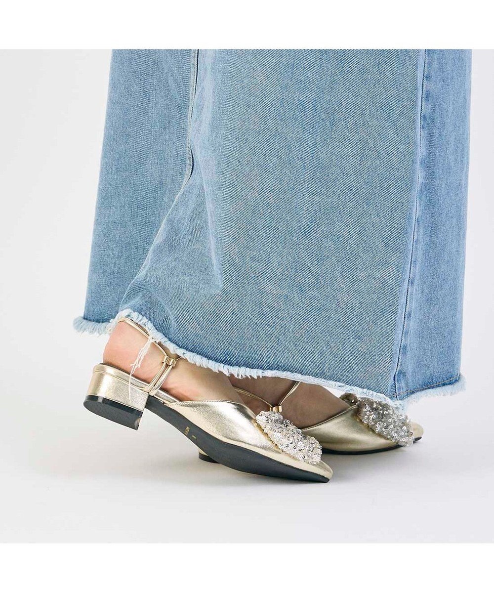 MODE ET JACOMO <noyau>2WAYリボンストラップミュールパンプス 