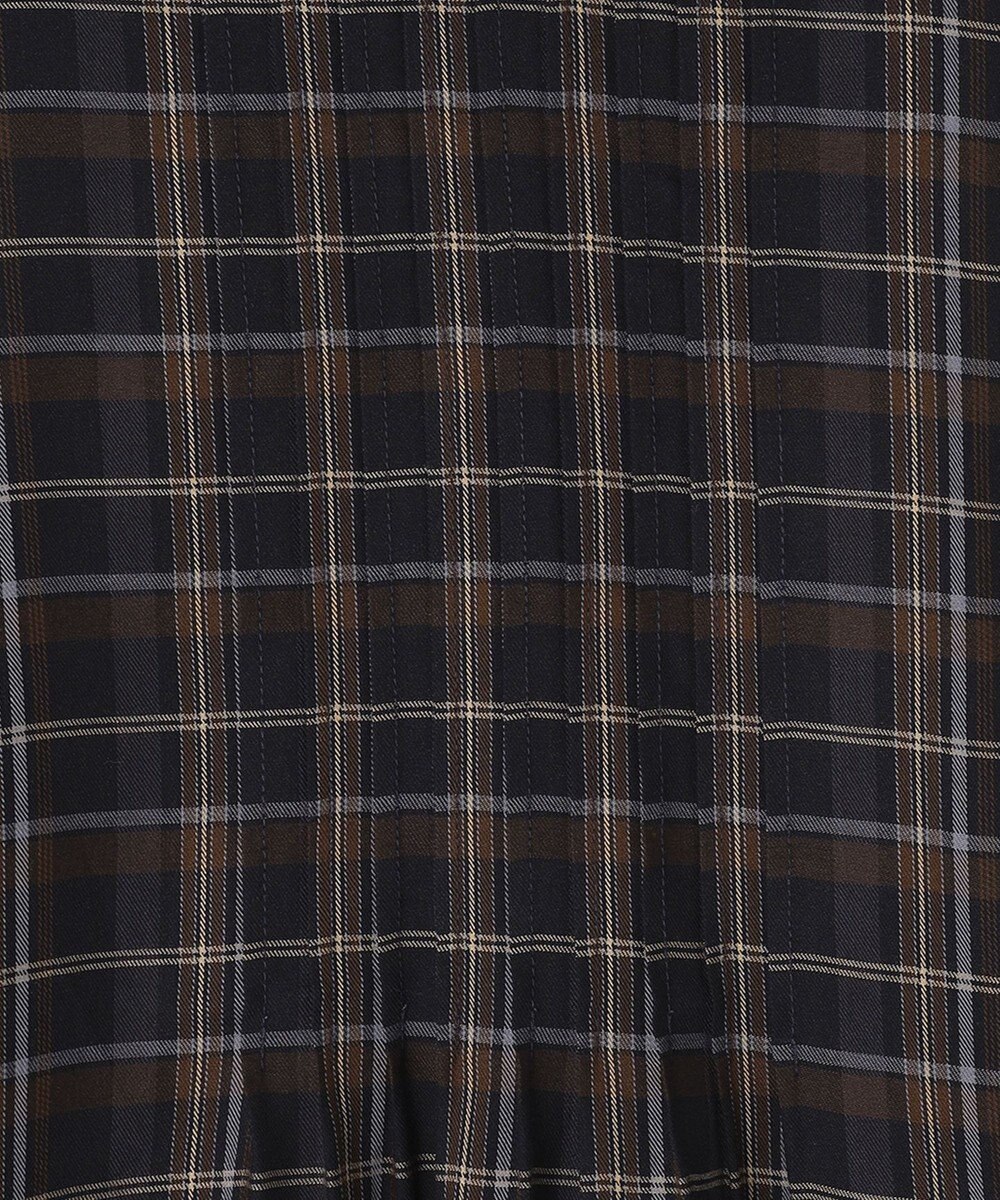 ANY 【洗える】ピンタックチェックブラウス 