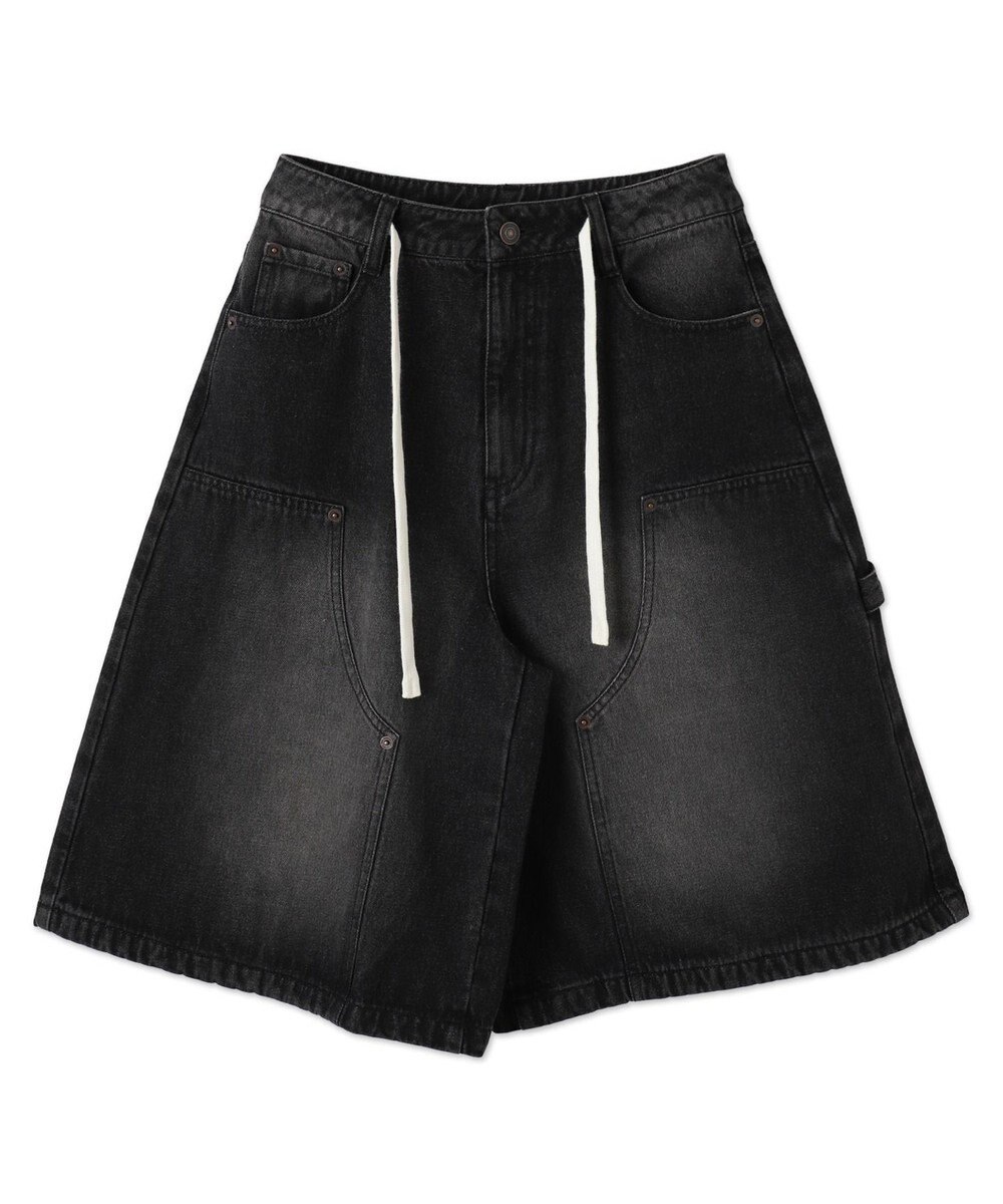 WEGO ウエストドロストダブルニーバギーハーフパンツ 