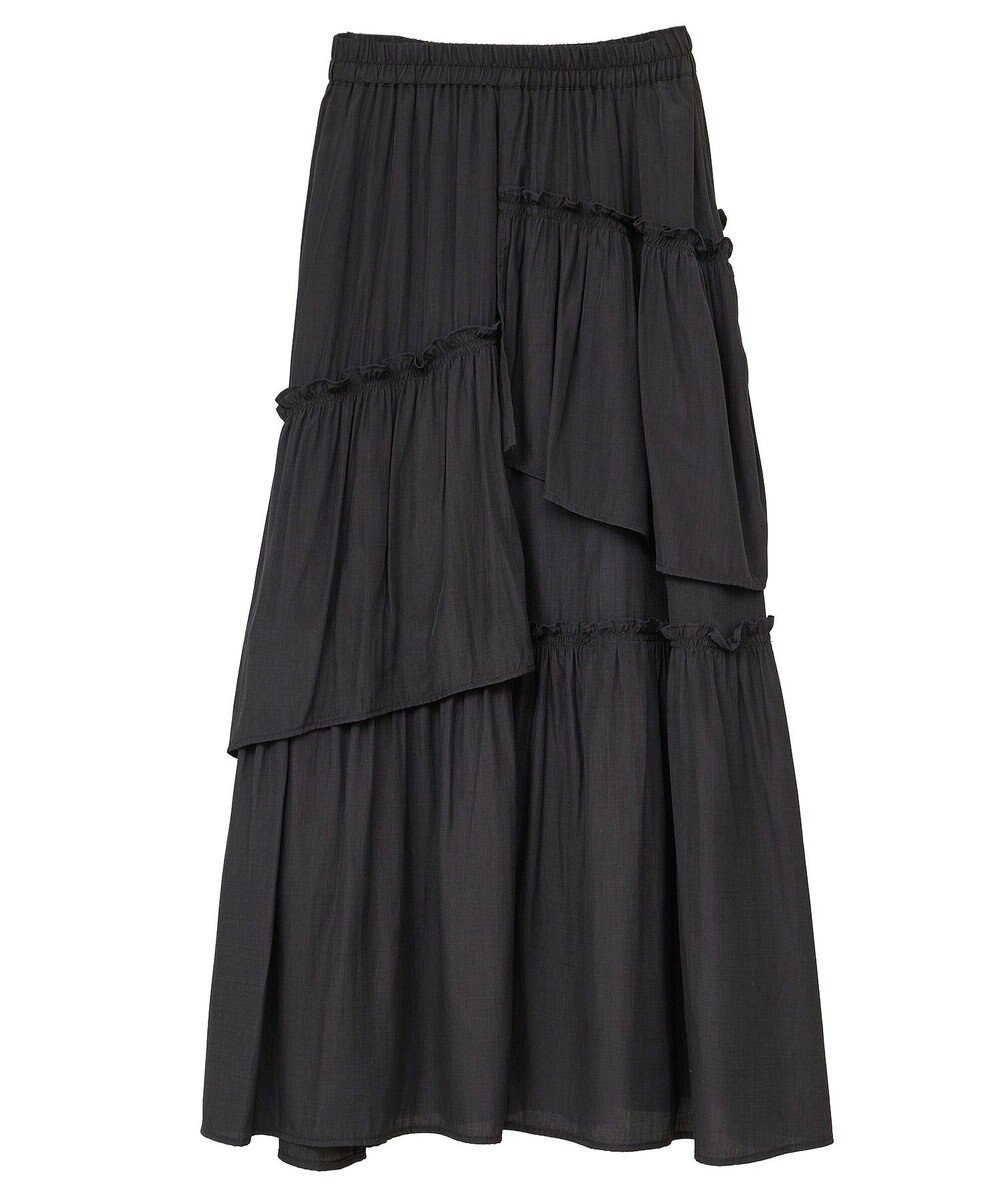 YECCA VECCA アシンメトリーラッフルスカート 