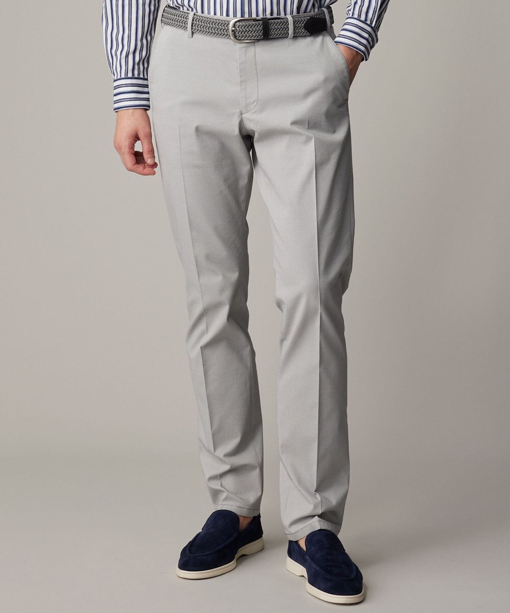 JOSEPH ABBOUD 【ウエストも伸びる!/ジャパンファブリック】シャンブレードビーストレッチ パンツ 