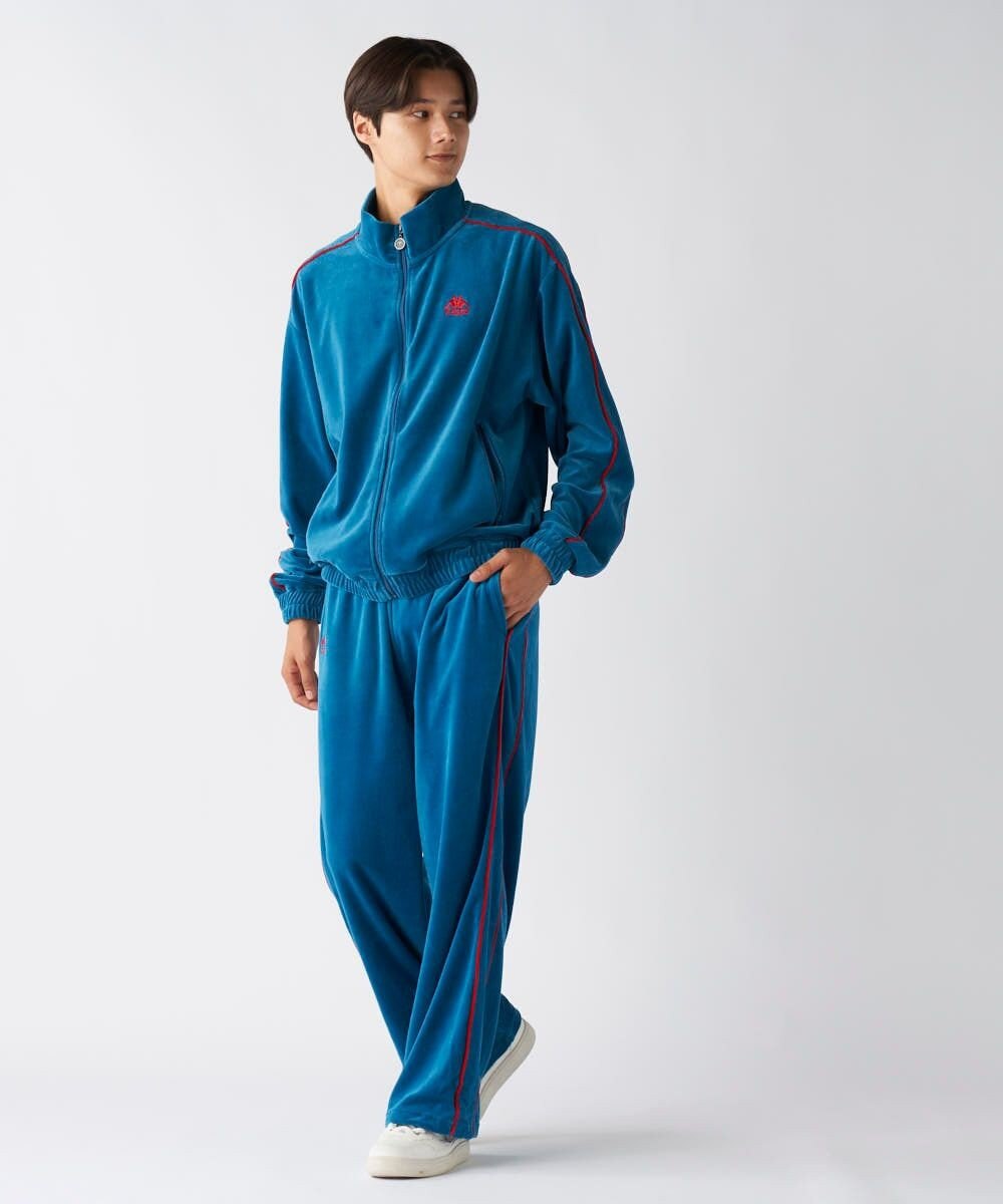 OP／FILA 【Kappa】ワイド ベロアトラックパンツ 