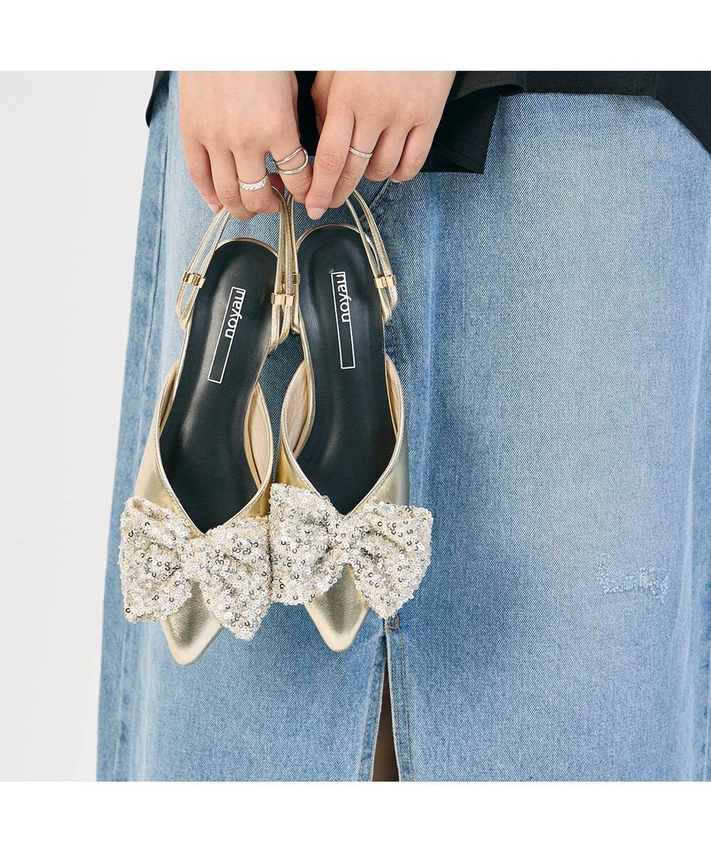 MODE ET JACOMO <noyau>2WAYリボンストラップミュールパンプス 