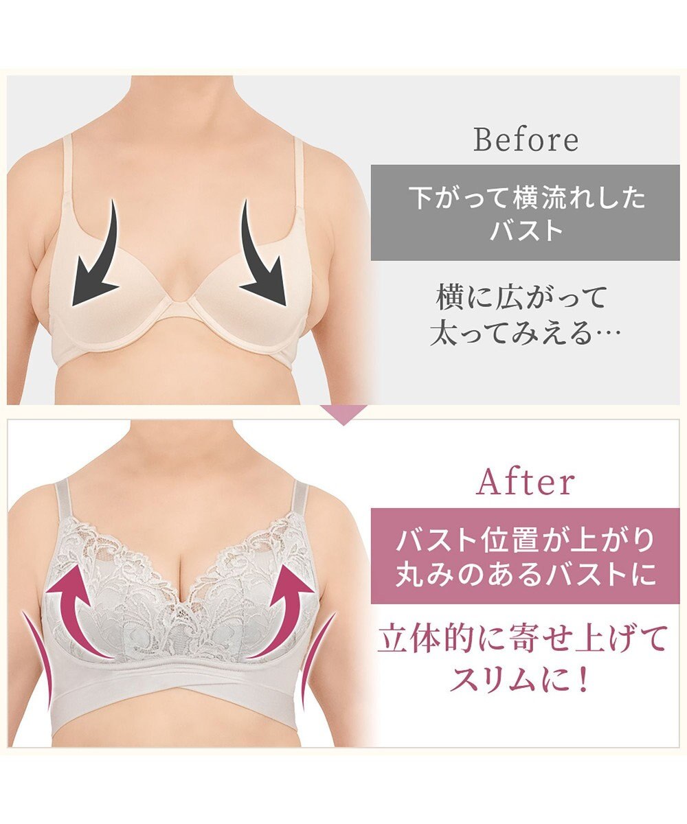 BRADELIS New York 【BRADELIS NewYork peace ブラデリス】ハートのキャッチャーカップで格上げフィットブラ24 補正 ブラジャー ノンワイヤーで楽に美バスト DB124301 