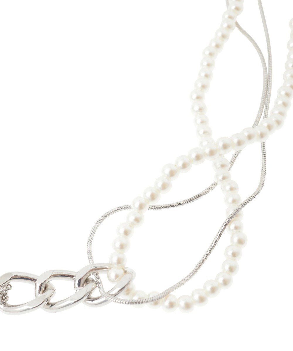 YECCA VECCA パールチェーンショートネックレス 