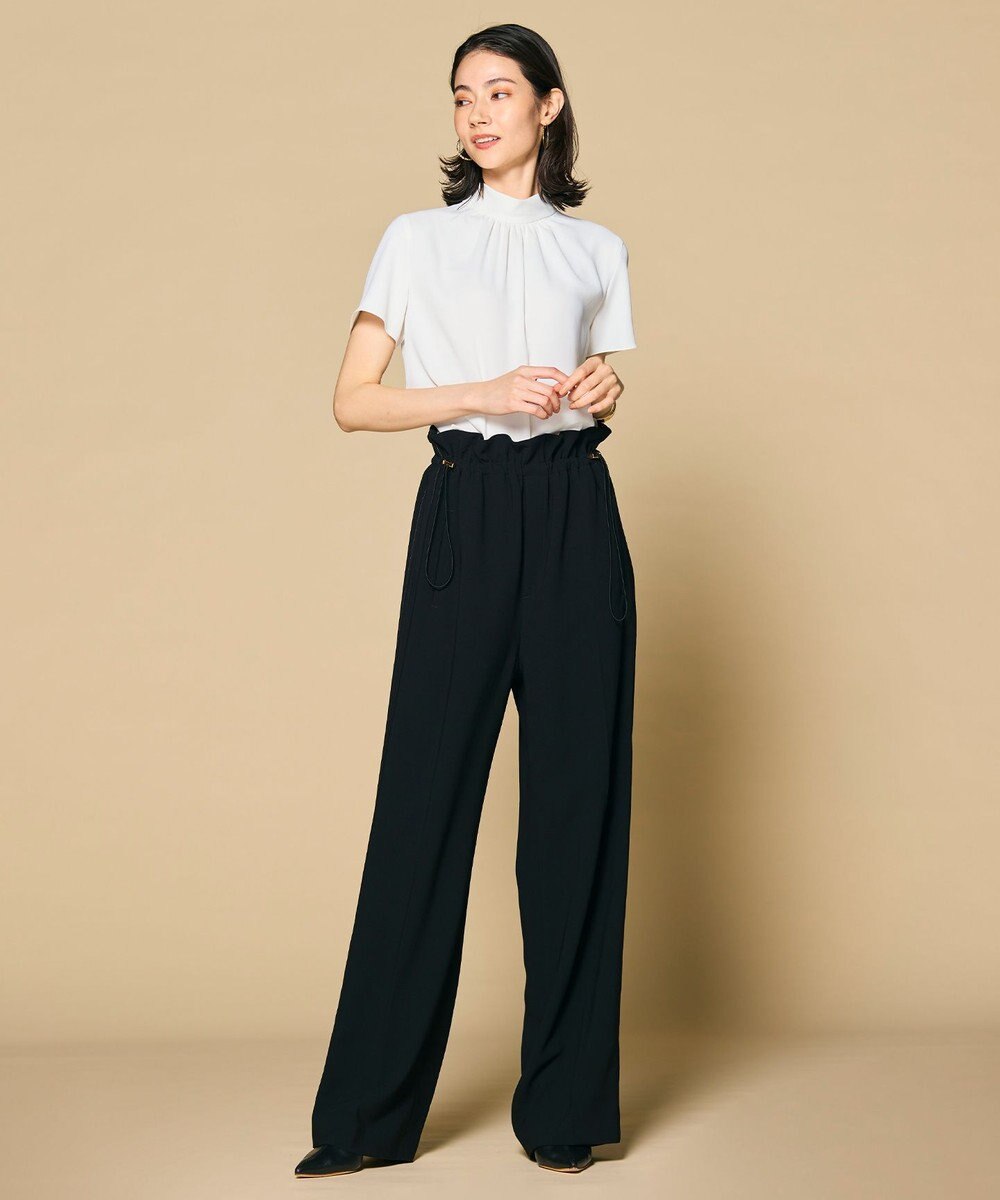 BEIGE， EVA / ハイネックハーフスリーブブラウス 