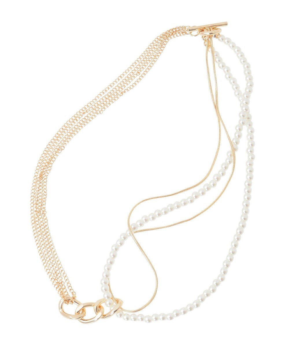 YECCA VECCA パールチェーンショートネックレス 