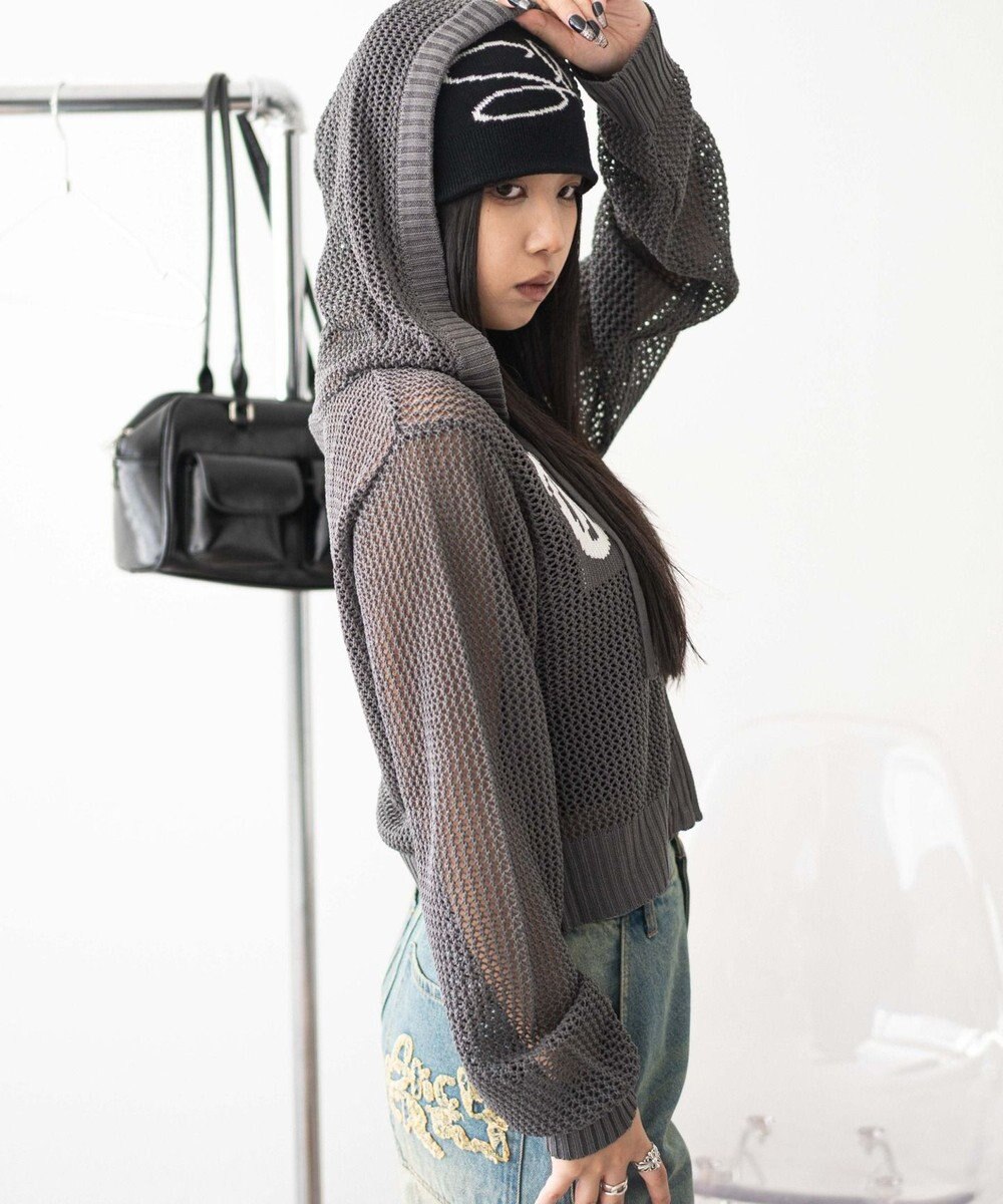 WEGO ジャガードメッシュパーカー 